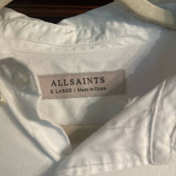 All Saints White Men's Shirt - Picture 2 of 3